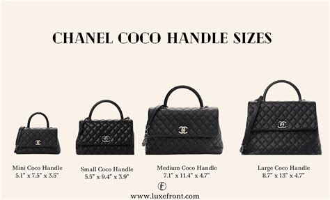 coco handle chanel sizes|Chanel coco top handle bag.